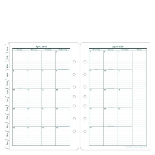 Original Planner Refill – Two Page Per Day, Ring-Bound, Classic Size, Apr 2026 –