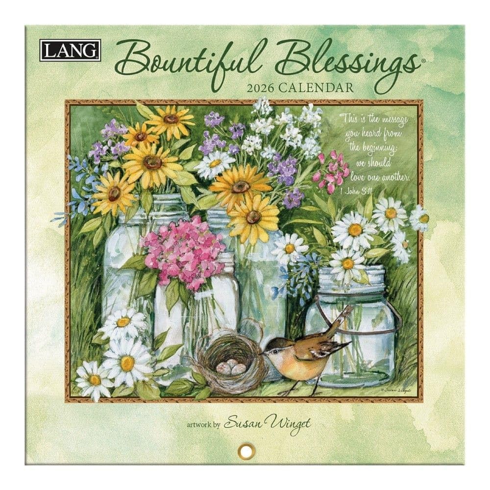 Lang, Bountiful Blessings 2026 Mini Wall Calendar, 7” X 7″W x 0.2″H, 2026