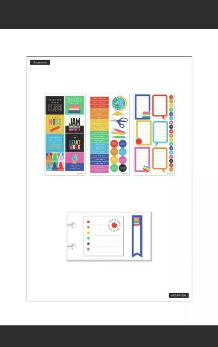 The Happy Planner Accessories Teacher Pack, 125 Pieces, Inspire Others