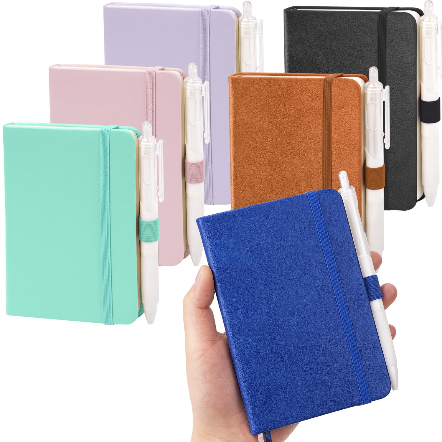 Dynta Small Notebook 6 Pack 3.5″ x 5.5″ Lined Pocket 3.5×5.5, Mixed color