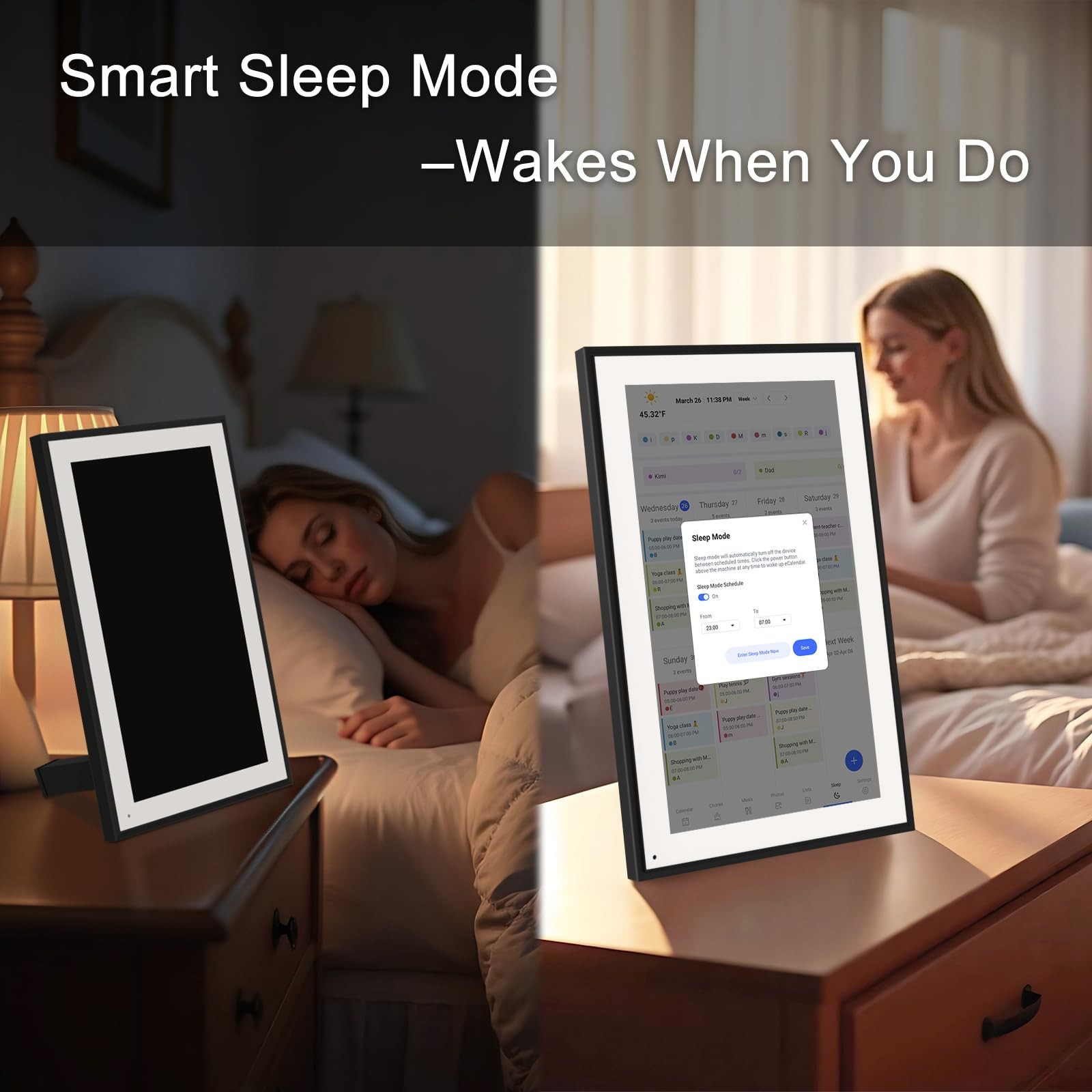 10.1 Inch Smart Digital Calendar & Chore Chart Full 10.1in-black, 10.1-black