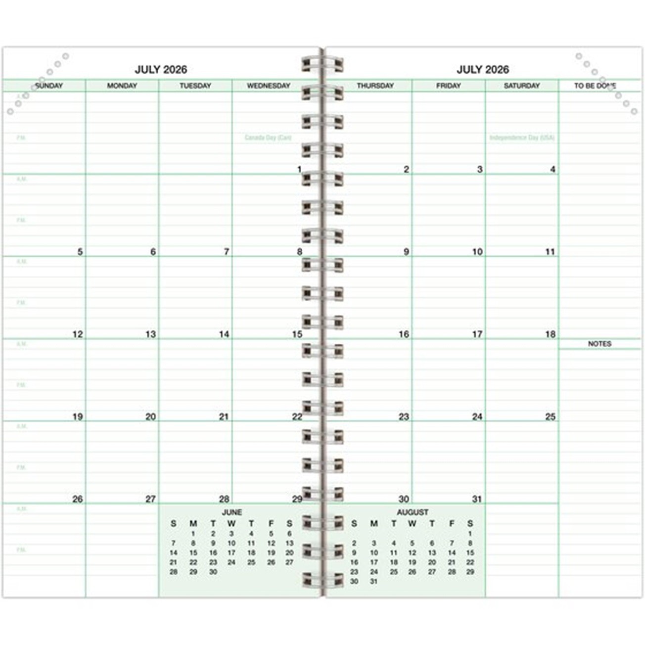 Day-Timer Jul 26 – Jun 27, 2-Page/Day Orig Planner Refill Compact 3×5″ +Extras