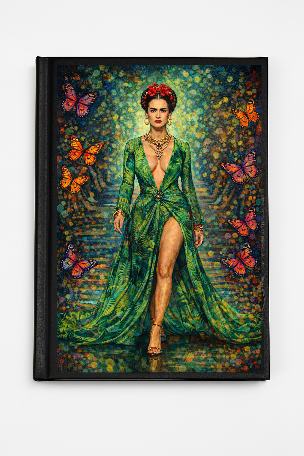 Frida Kahlo Style Catwalk Goddess Art – Colorful SKETCHBOOK COVER 8.2 x 5.5