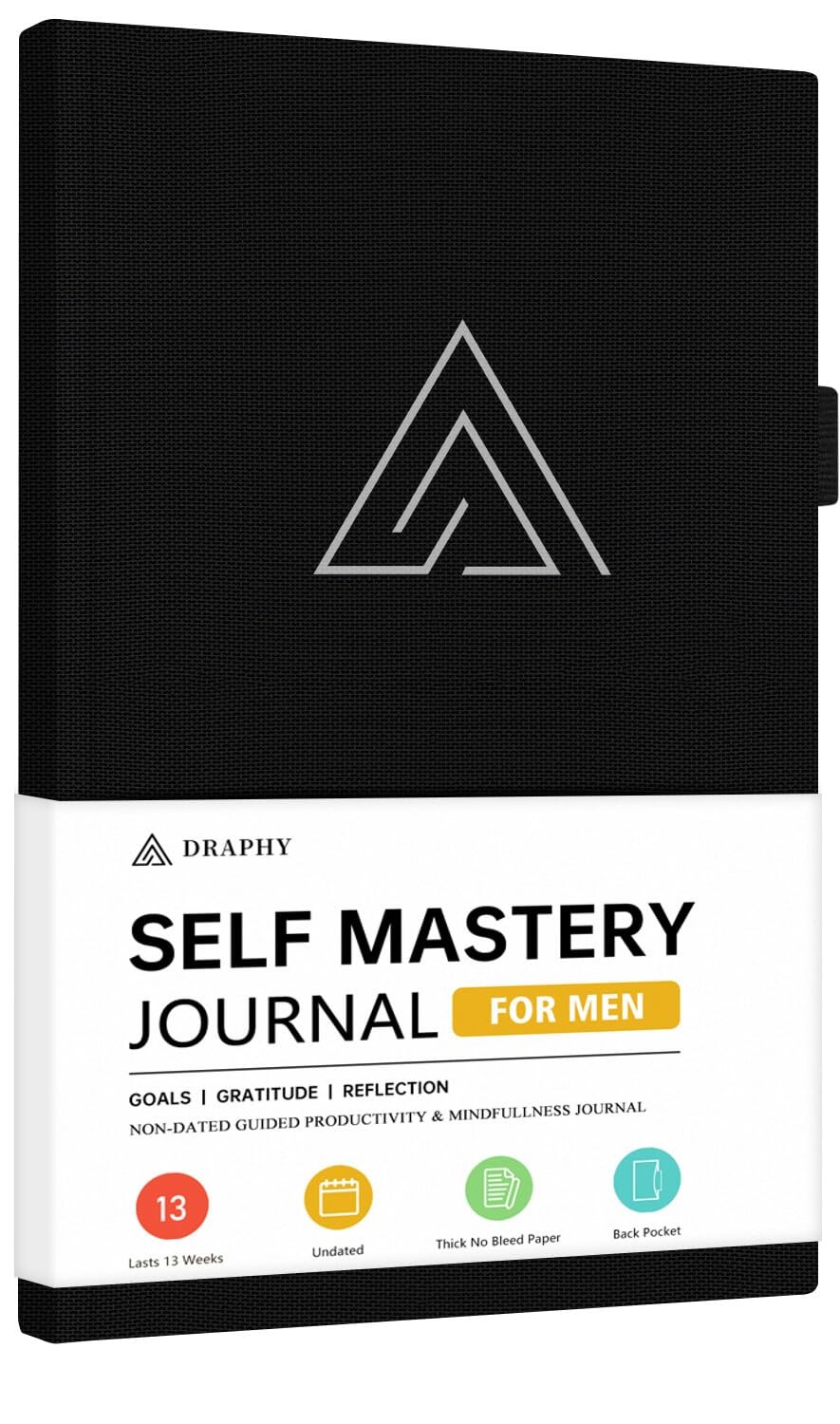 Self-Mastery Journal for Men – Gratitude and Productivity Black
