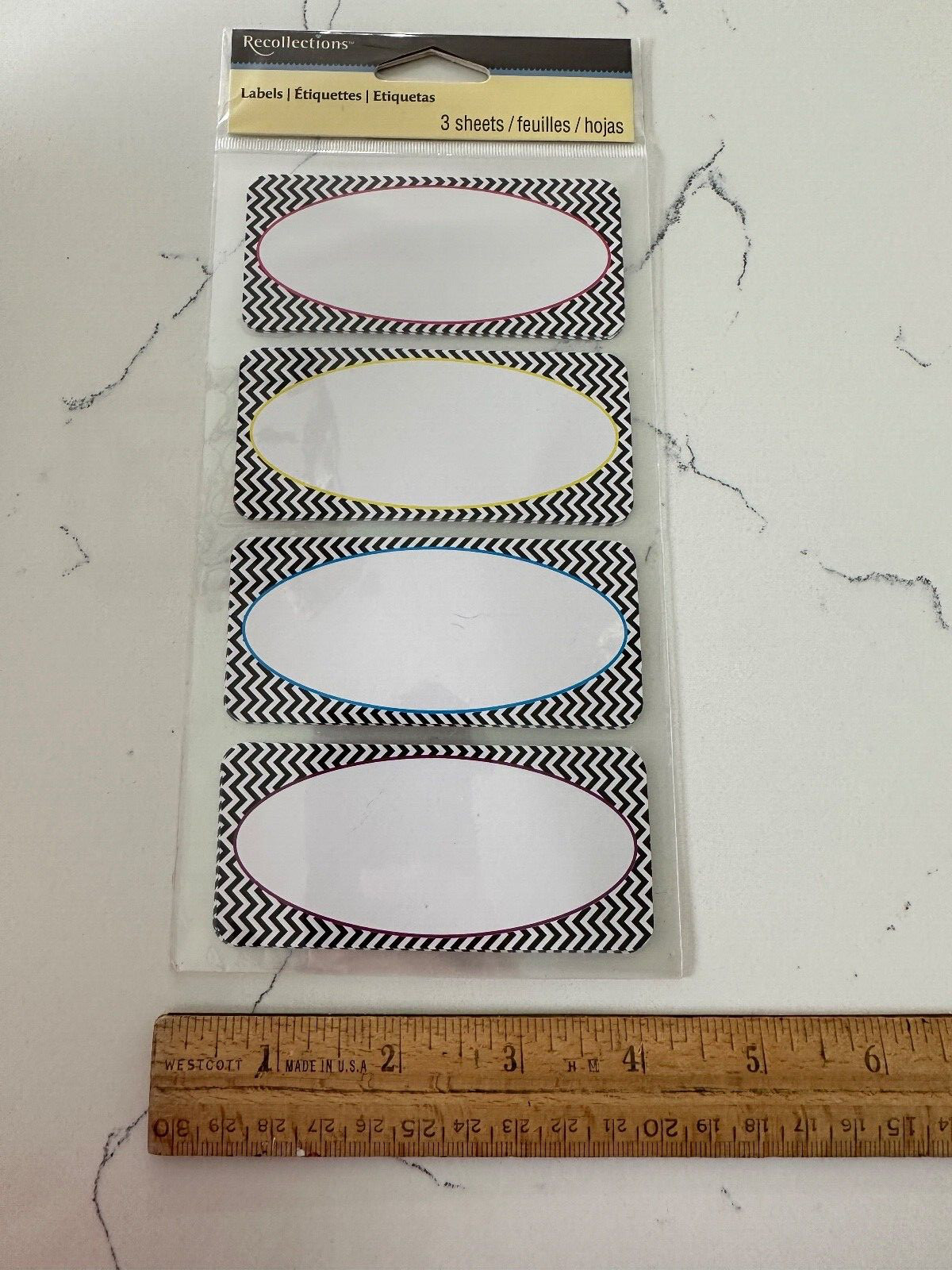 Recollections 12 PC Colorful Oval Labels Home Organizing Crafts Present