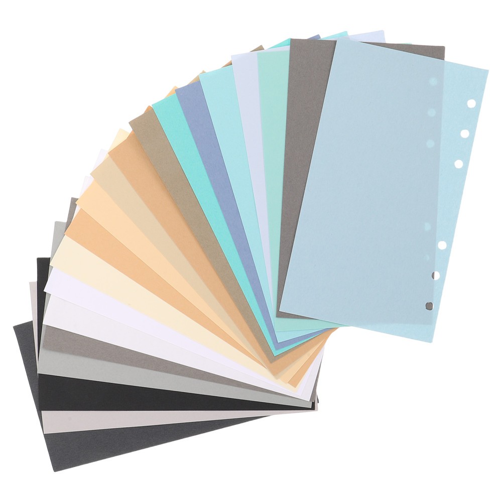 40 Sheets Colored Writing Paper A6 Planner Inserts Hole Notebook Filler