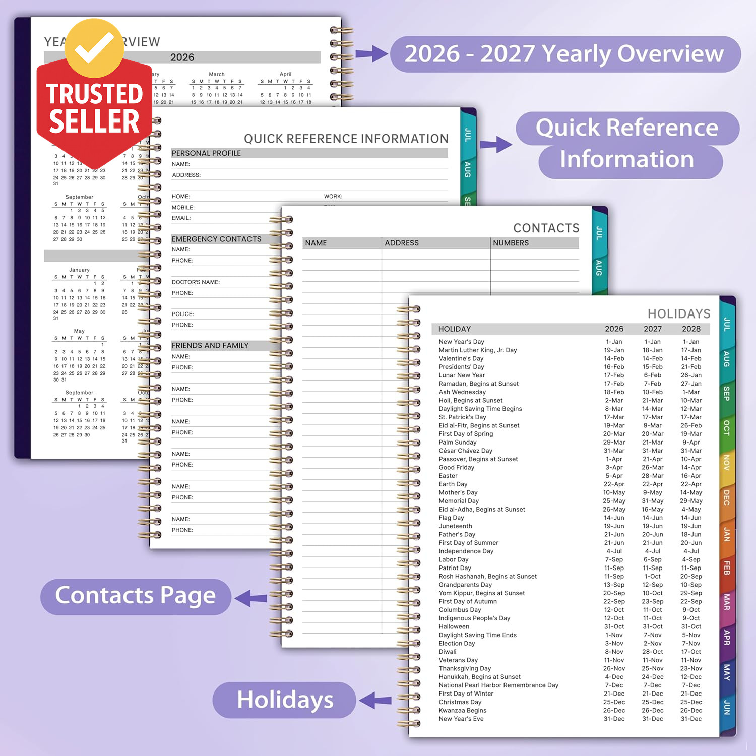 2026-2027 Appointment Book/Planner – 8.2″ X 11″, Daily Planner from Jul. 2026 –