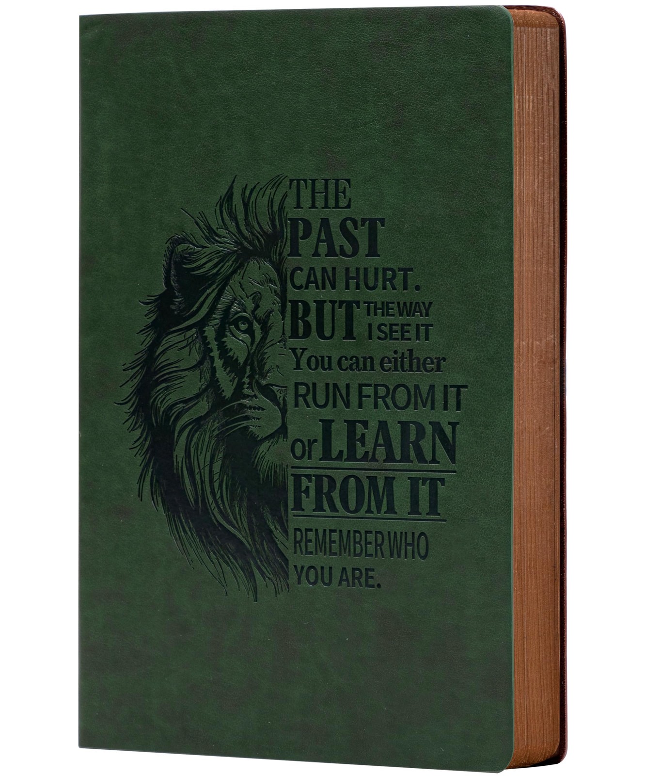 MINICAGIE Leather Journal for Men Soft Cover 256 Pages Lined A5, 00-Green