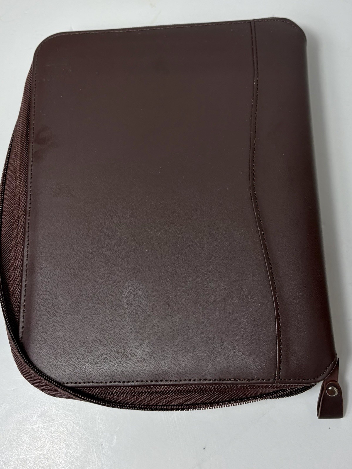 Franklin Covey 7 Ring 1.5” Zip Planner Brown Faux Leather 8.5”x11” New Open Box
