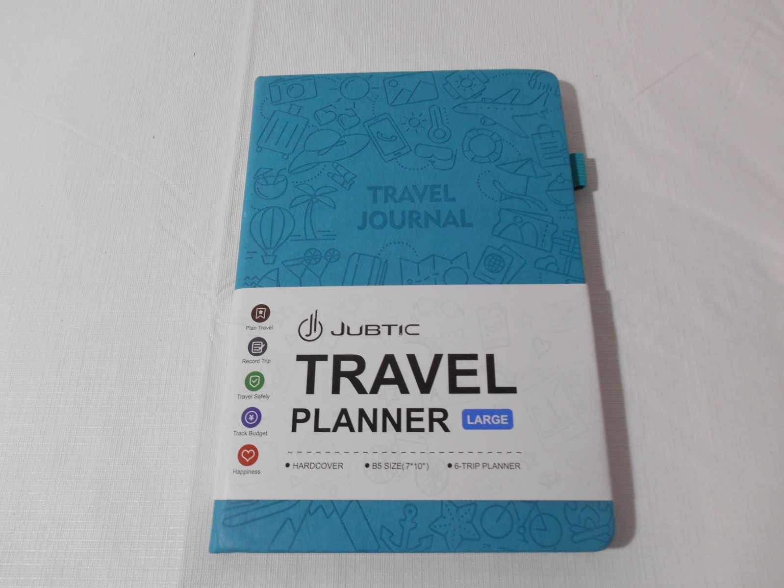 JUBTIC Travel Journal, Vacation Planner Medium-B5 7*10 Aquamarine 6 trip planer