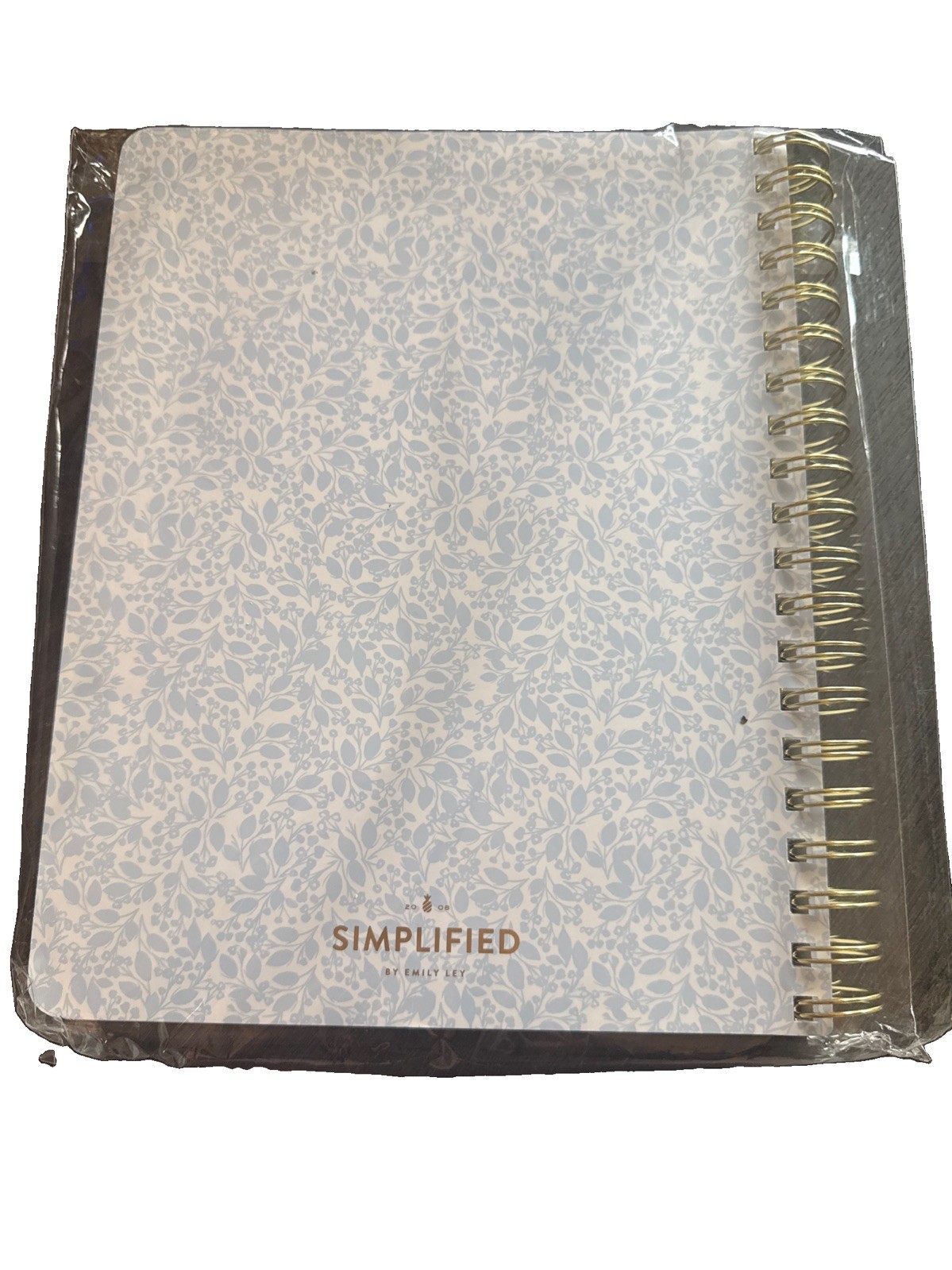 NWT Simplified by Emily Ley 2026-2027 Blue Floral Large Softcover Weekly Planner