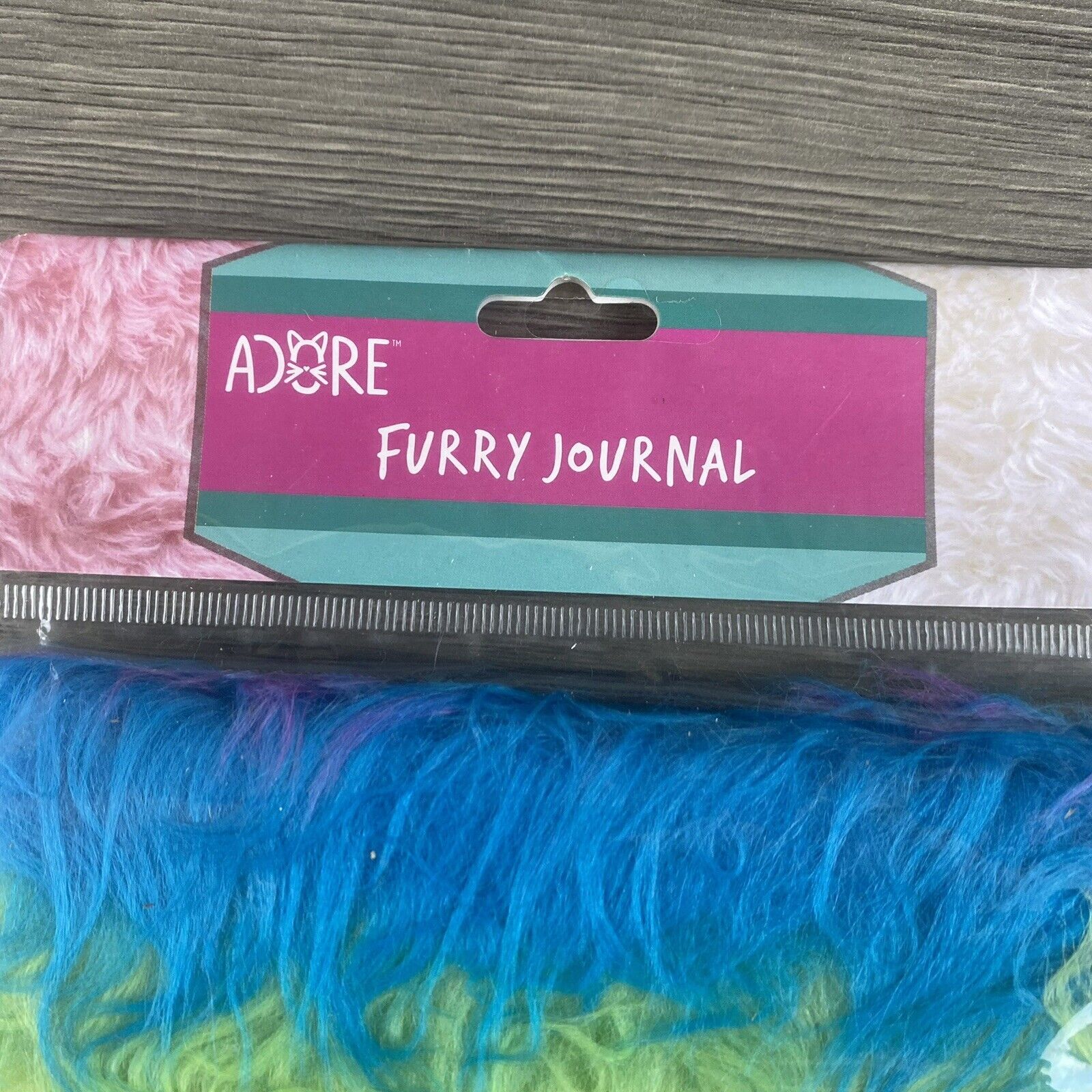 Adore Furry Multi-colored Journal Birthday Gifts Fancy Notebook New Rainbow