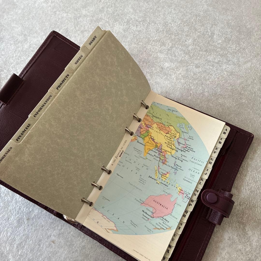 Filofax Vintage Leather Agenda Organizer Planner Cover 185×135mm Unused