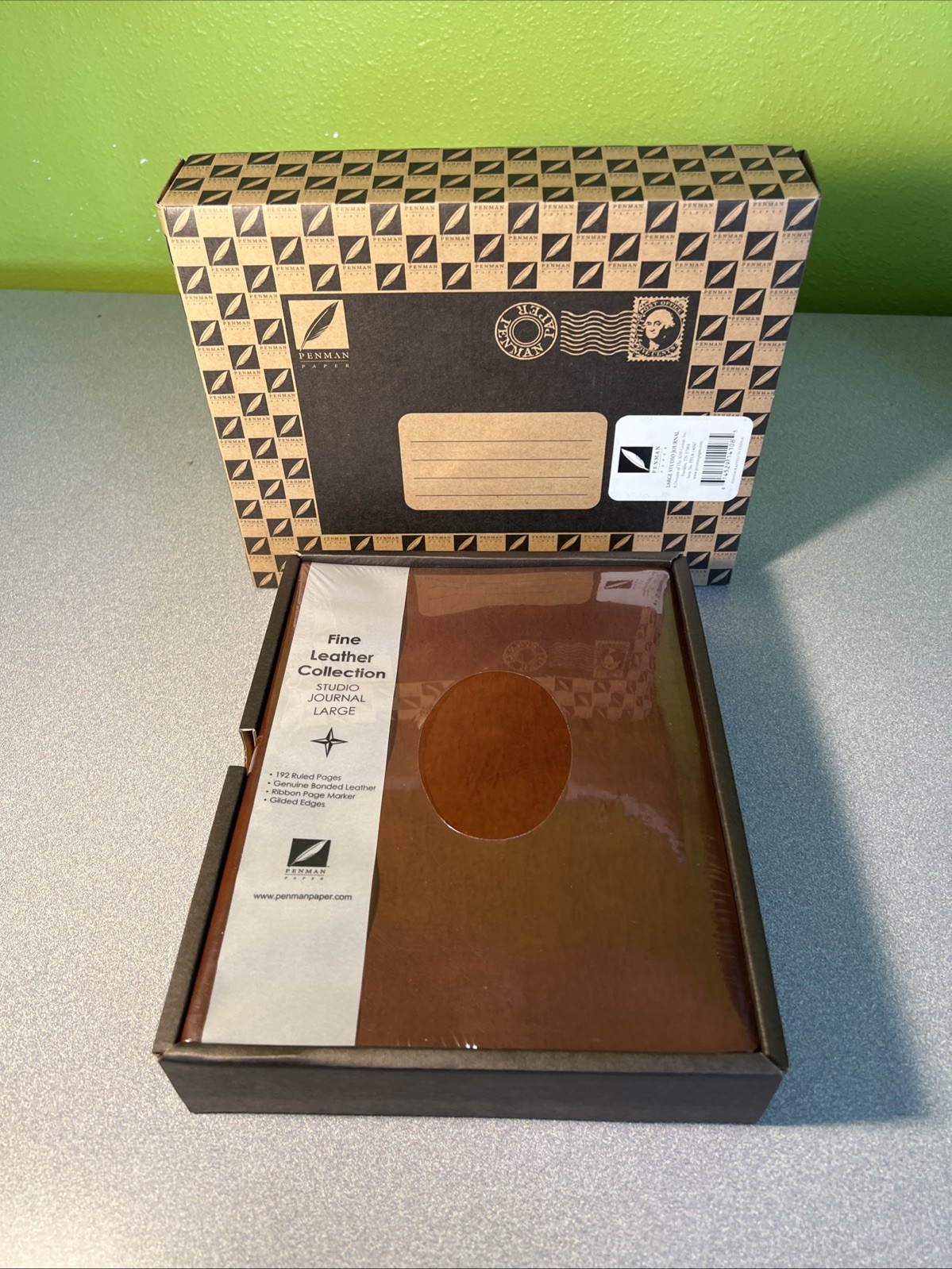 FINE LEATHER COLLECTION Studio JOURNAL Large BY PENMAN PAPER NEW Gilded Edges