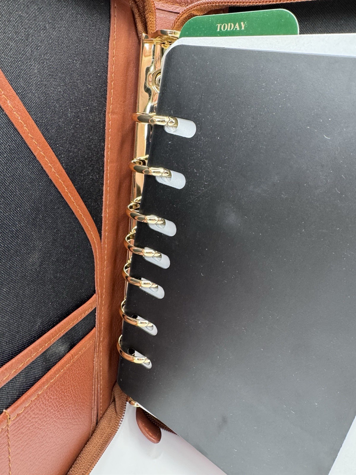 Vintage Day-Timer 2 Tone Zip Around Planner Organizer 7 Ring Binder Inserts 90’s