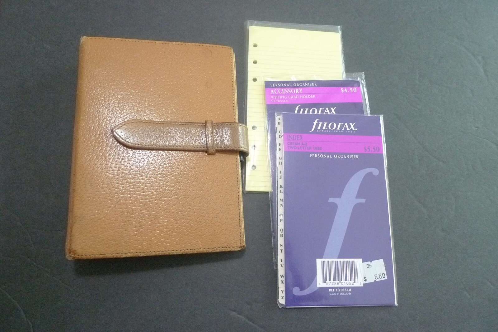 SMYTHSON OF BOND STREET – LEATHER PLANNER – WITH INSERTS – PERSONAL SIZE