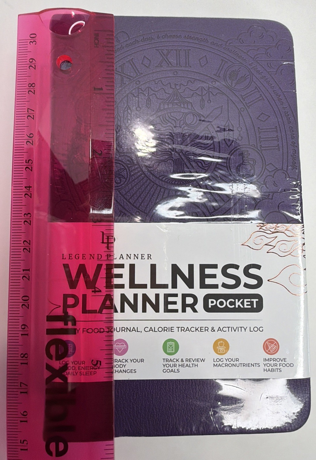 Legend Planner Wellness Planner Pocket Size 3.9×6.3″ Purple, Lifestyle NEW