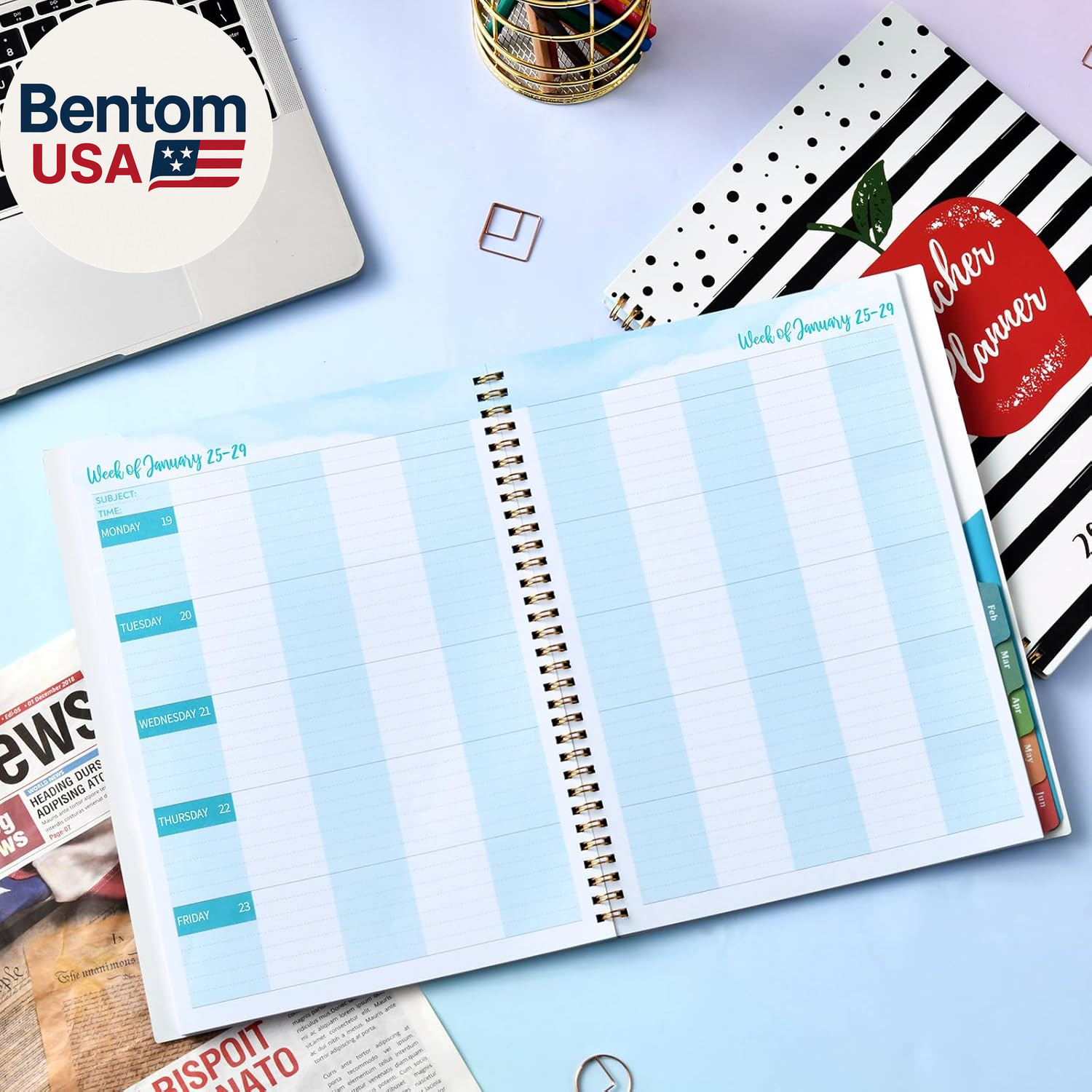 2026-2027 Teacher Planner, Lesson Planner 2026-2027, July 2026 – June 2027, 8.5″