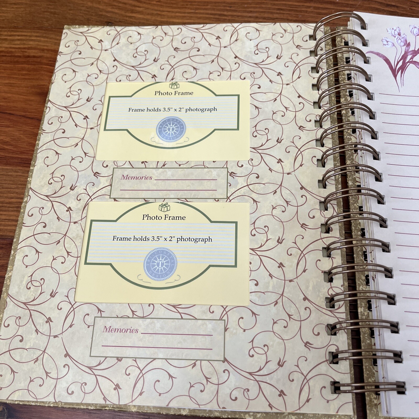 Spiral Journal/Notebook Lined Journal with Back Pocket and Hardcover 8.5″ X 6.4