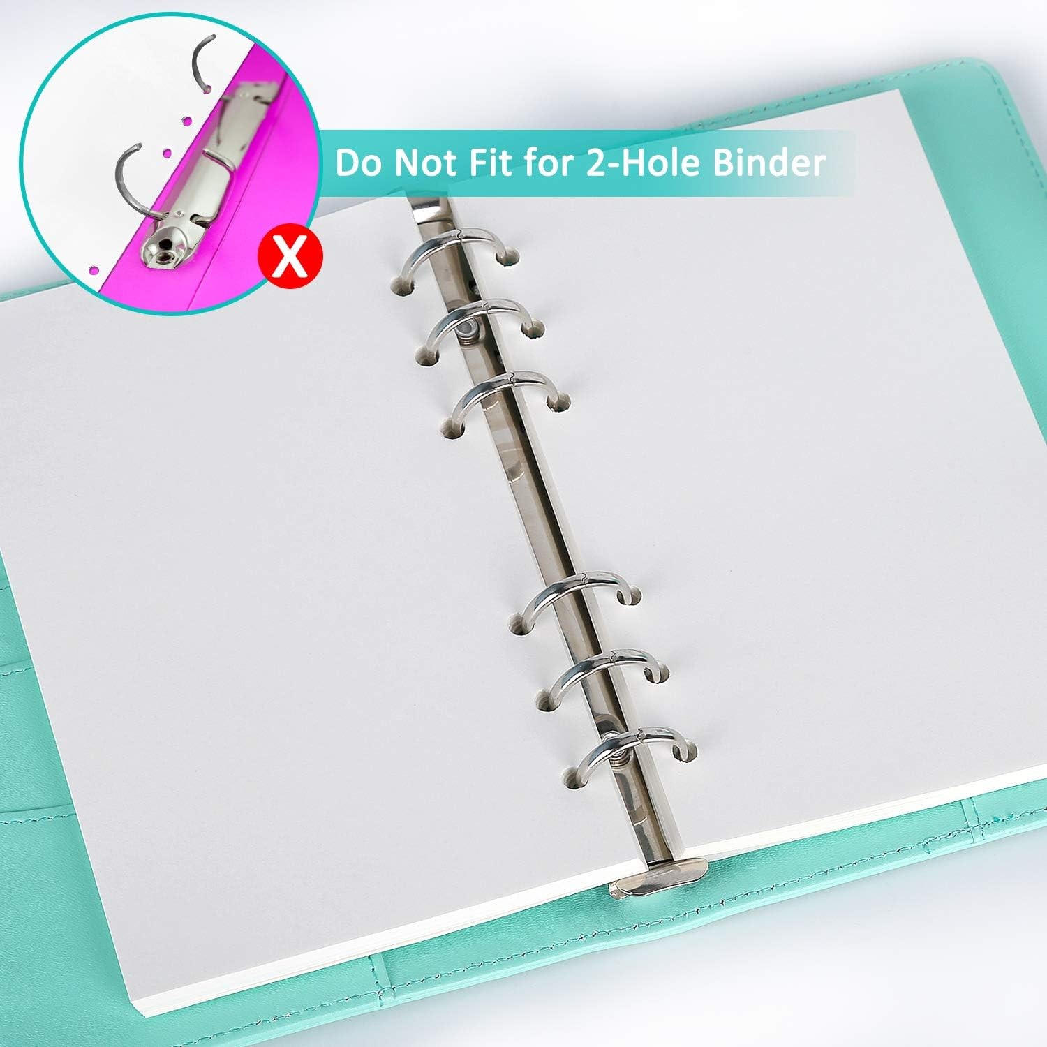 A6 Refill Paper, 320 Pages Loose Leaf Paper 6 Hole A6, Blank Creamy