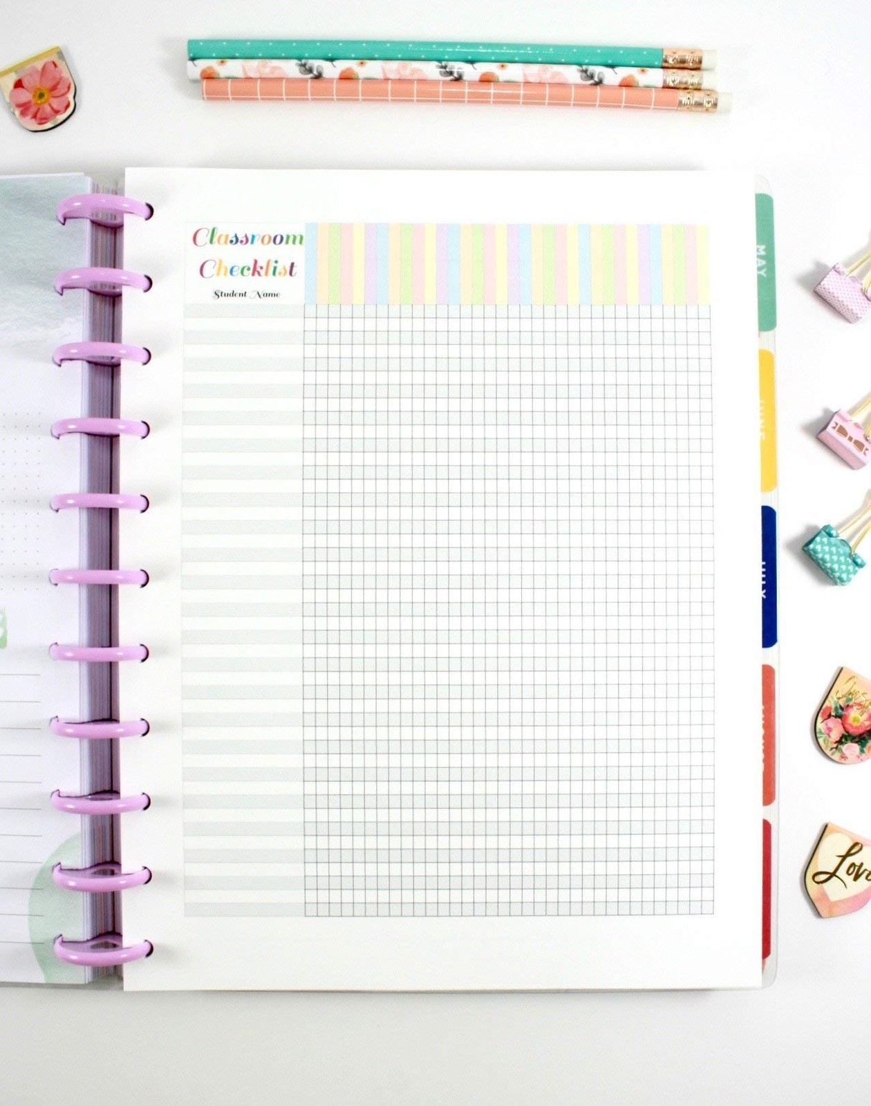 Classroom Checklist Refills for 11-Disc Letter Size Small, Multicolor