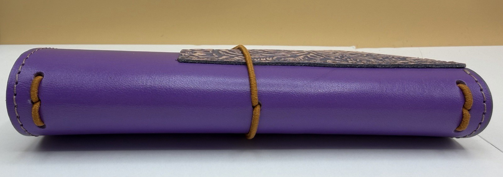Sojourner Pocket TN Purple Leather Traveler’s Notebook Floral Cover