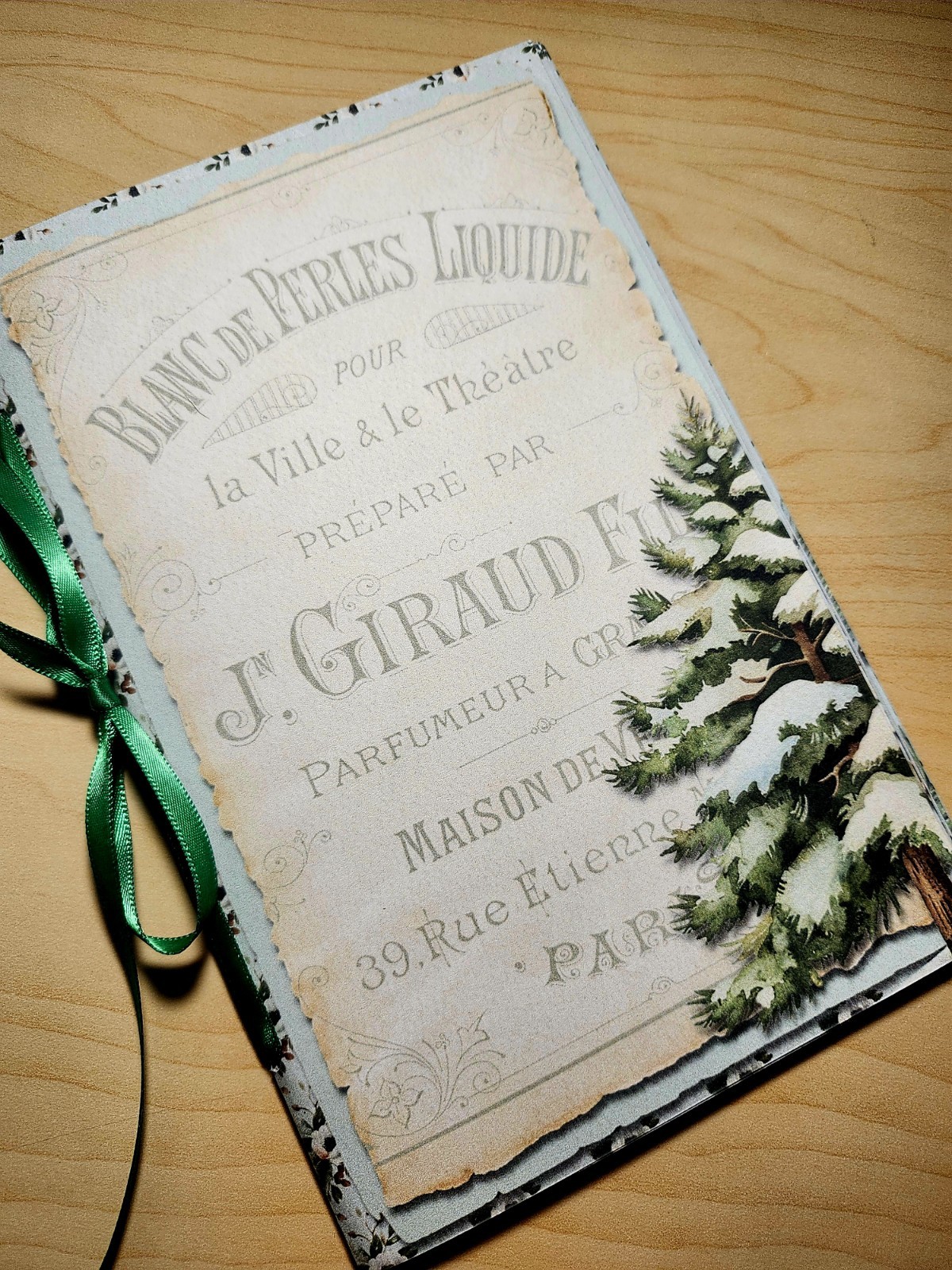 Junk Journal Booklet “WINTER WONDER” Handmade Wildlife Lg 8.5″x5.5″ 40pgs