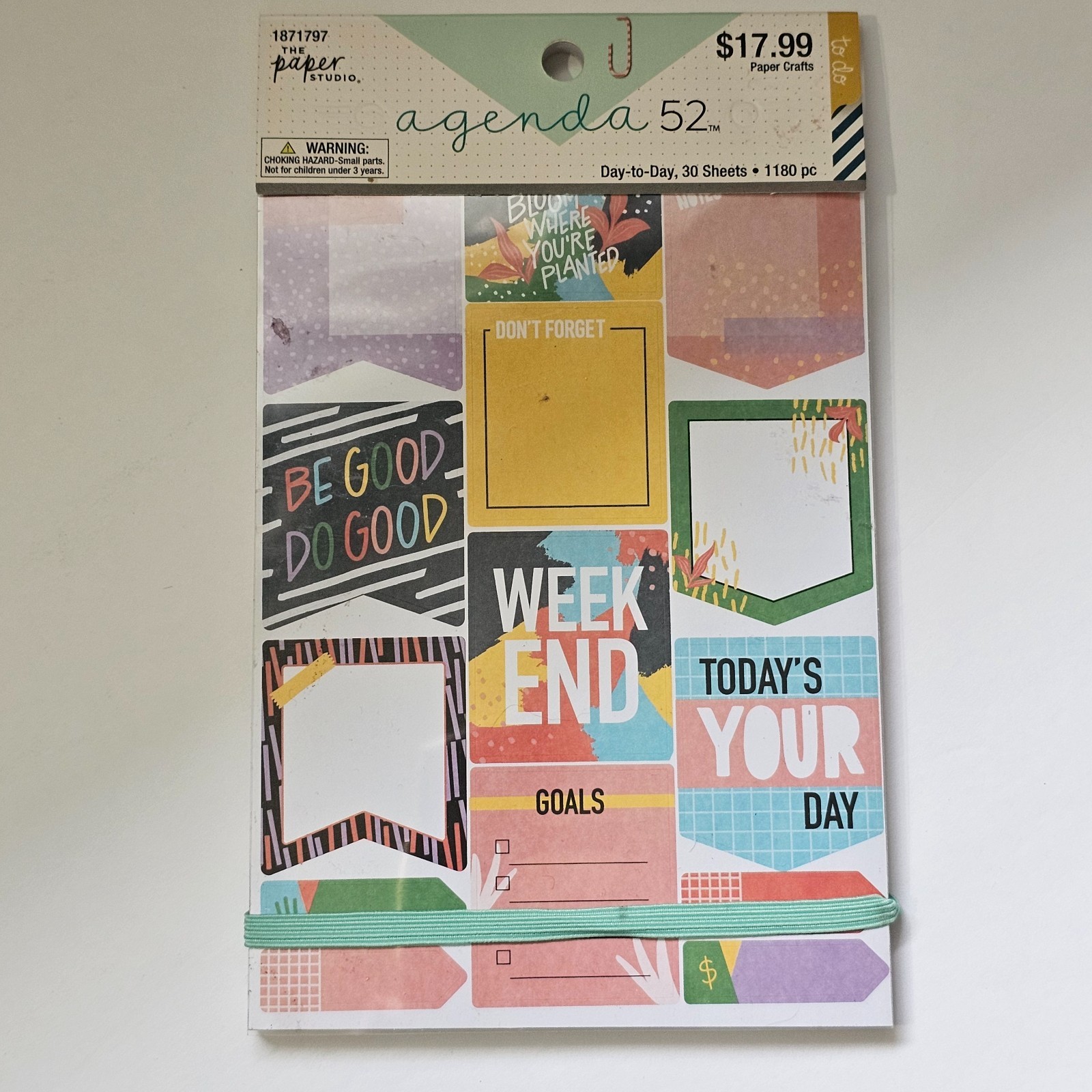 GOAL TRACKING Sticker Book Agenda 52 Paper Studio 1216pc Planner Scrapbook NEW