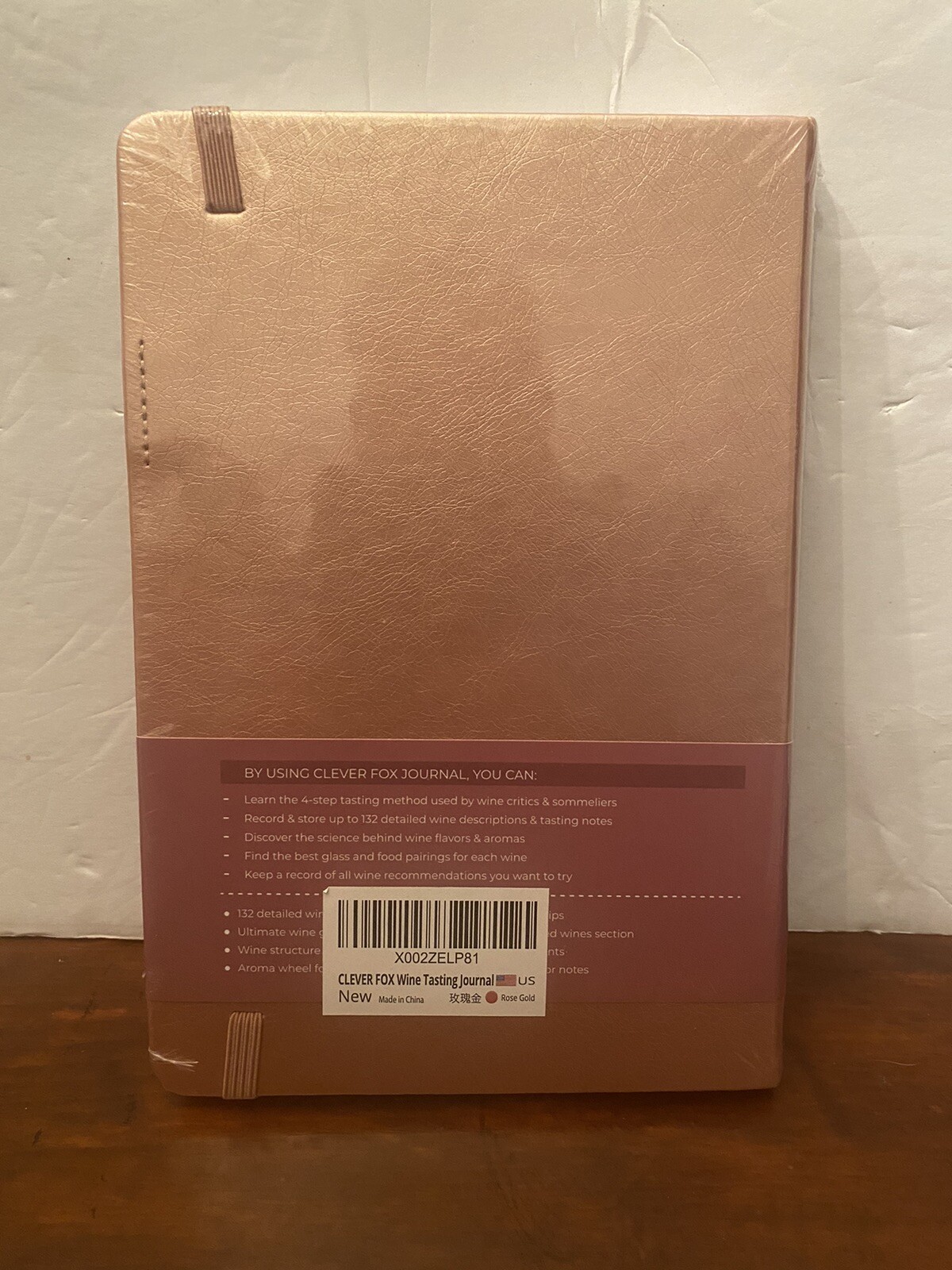 Clever Fox Wine Journal for Tasting – A5 (5.8” x 8.3”) Rose Gold – Hardcover