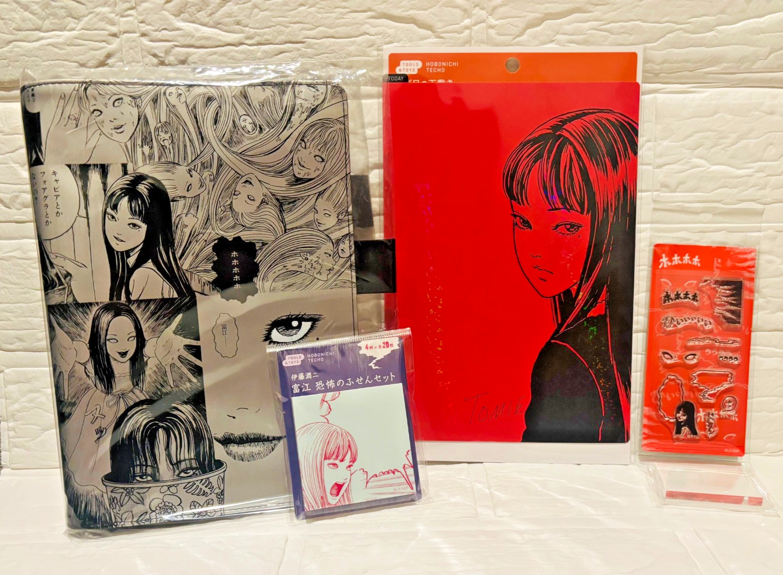 Junji Ito Tomie Memory Hobonichi A5 Cover Stamp Set 4pcs Japan