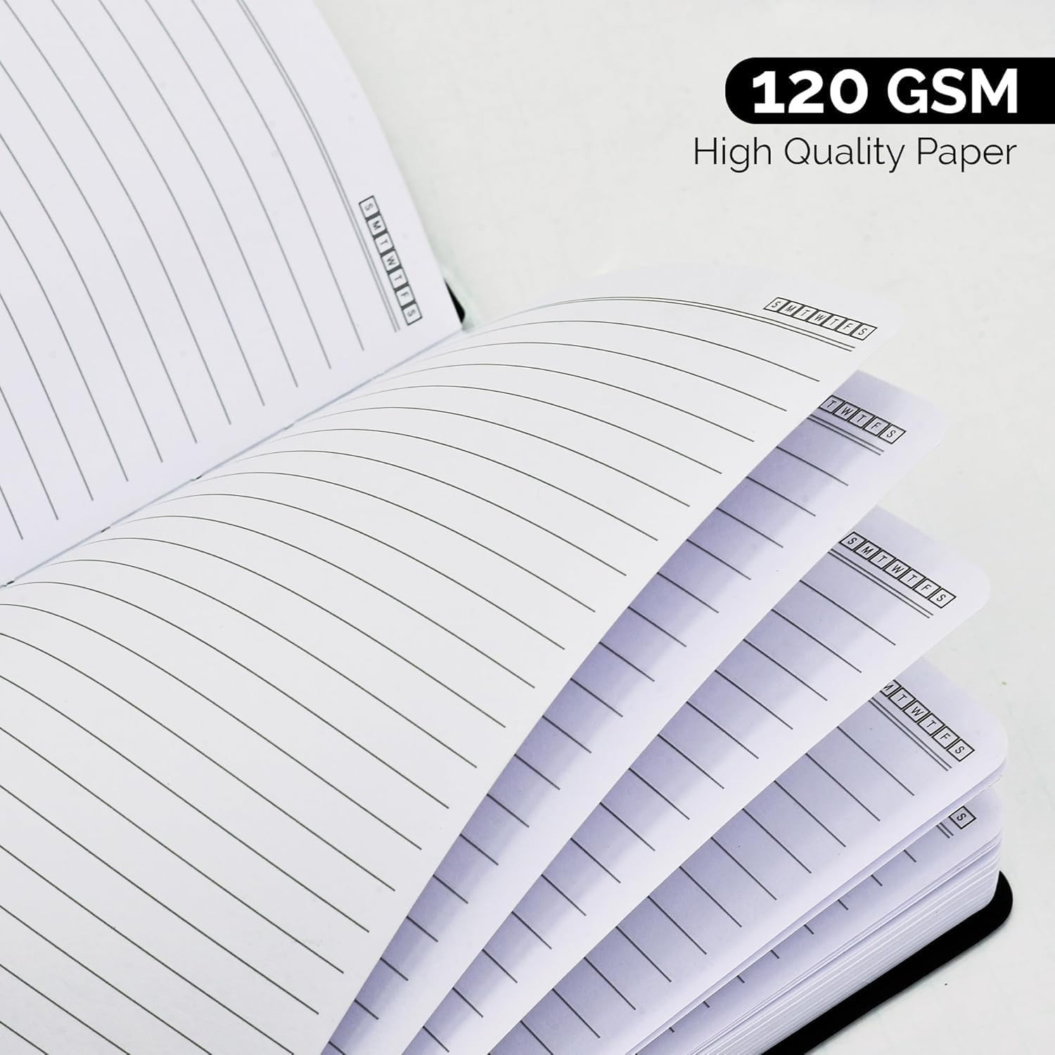 Hardcover Lined Notebook Journal – 120 GSM Thick Paper, Medium A5-160 Pages – Pe