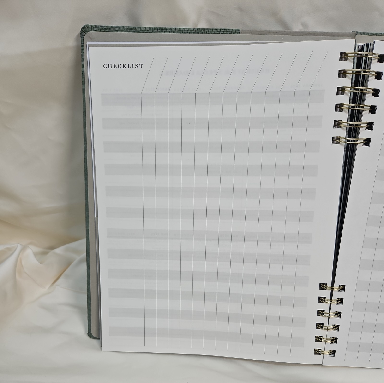 Altitude 8.5×11 2025-2026 Weekly Monthly Planner Dark Sage Warm Gray