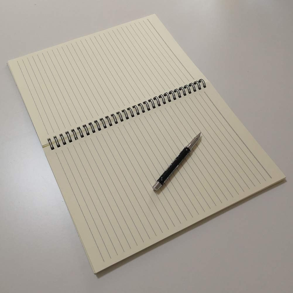 B5 Spiral Notebook, 70 Sheets Lined, Brown Kraft Cover, 10.5 x 7.3 Journal