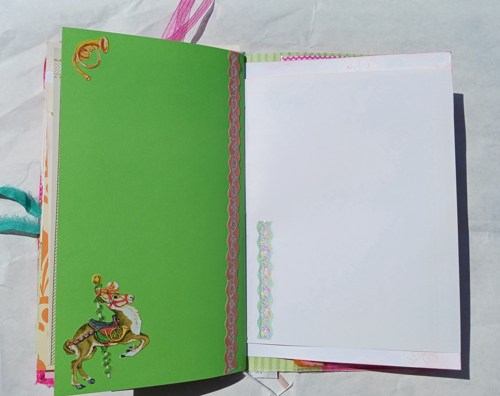 Colorful Carousel Circus Junk Journal Vintage Ephemera 46 pages