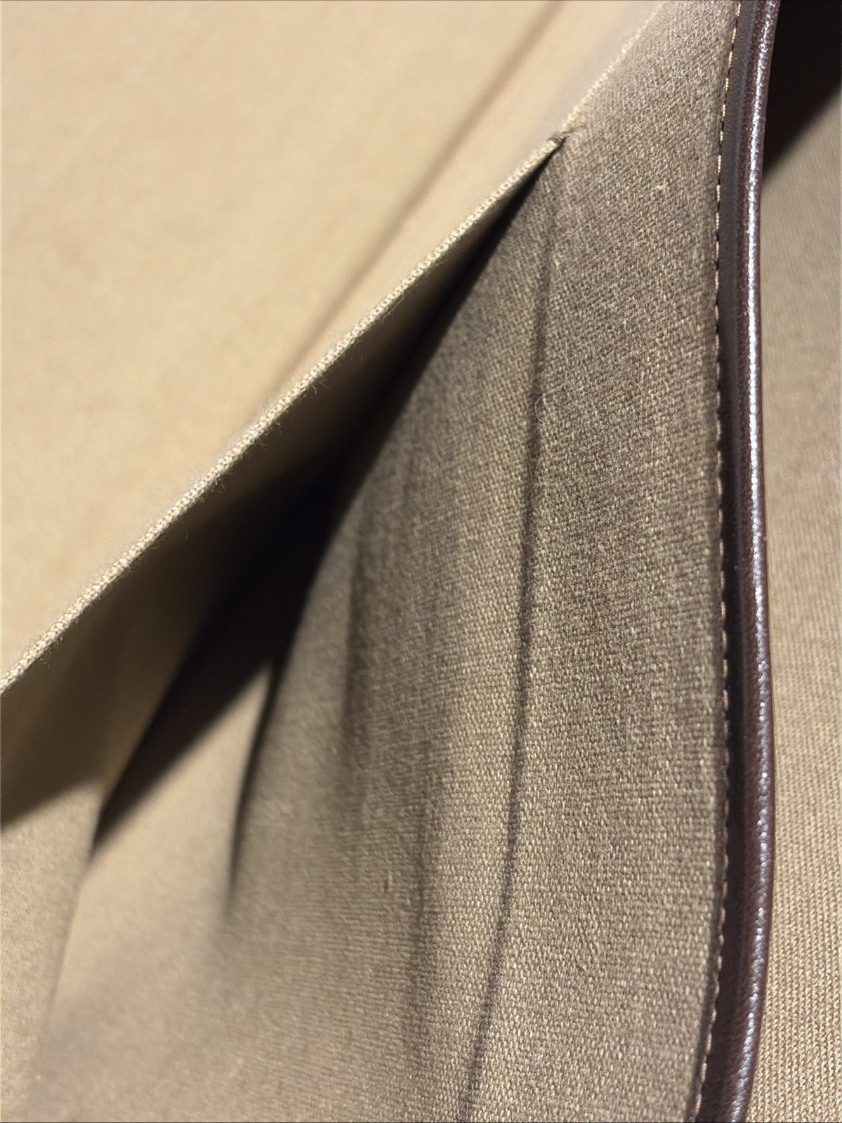 Vtg Liz Claiborne Portfolio Organizer Case Paisley Brown Leather Trim Zip -F430