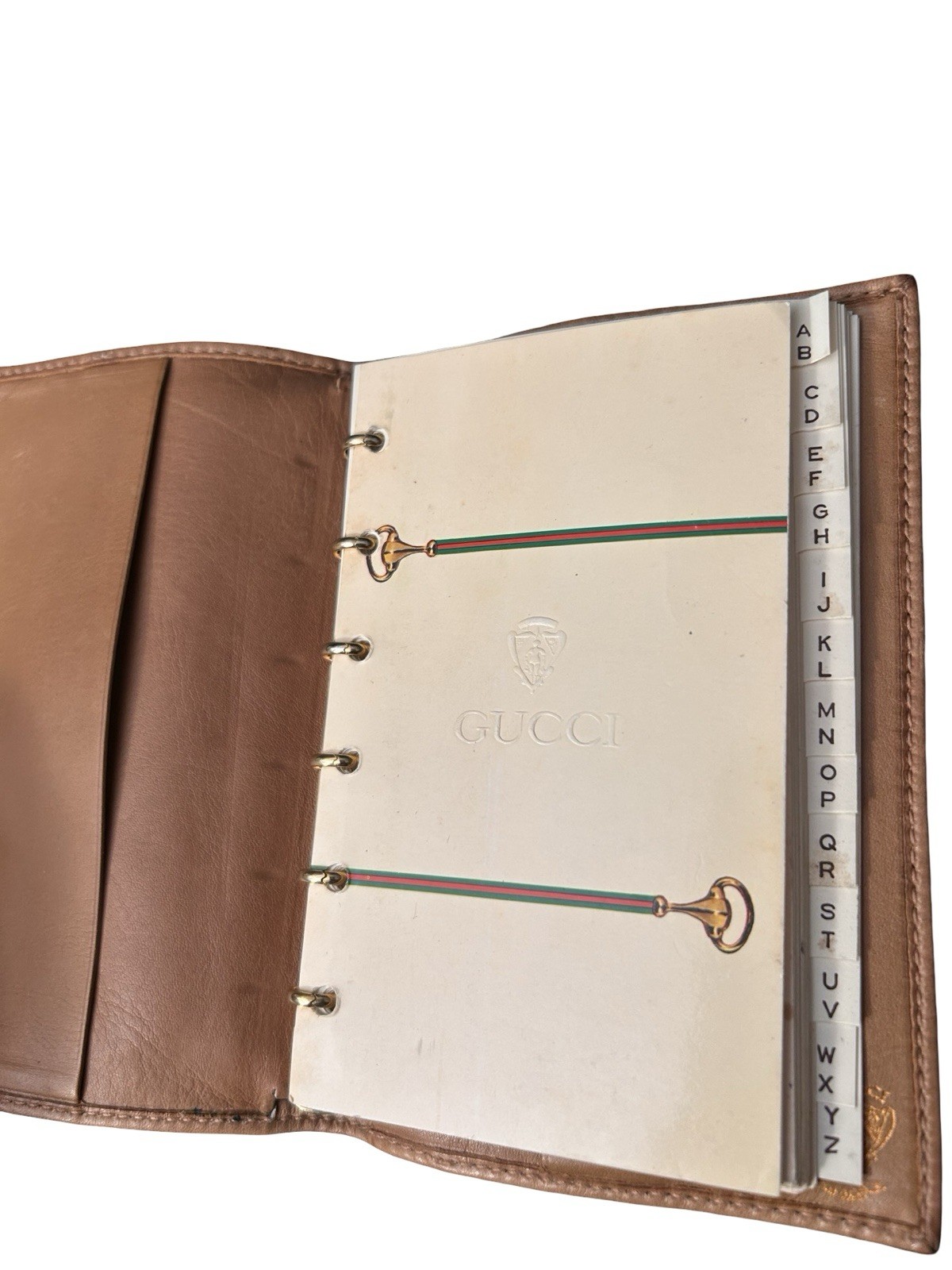 Vintage GUCCI Agenda Notebook Planner 5.5” Small Leather Classic Brown READ