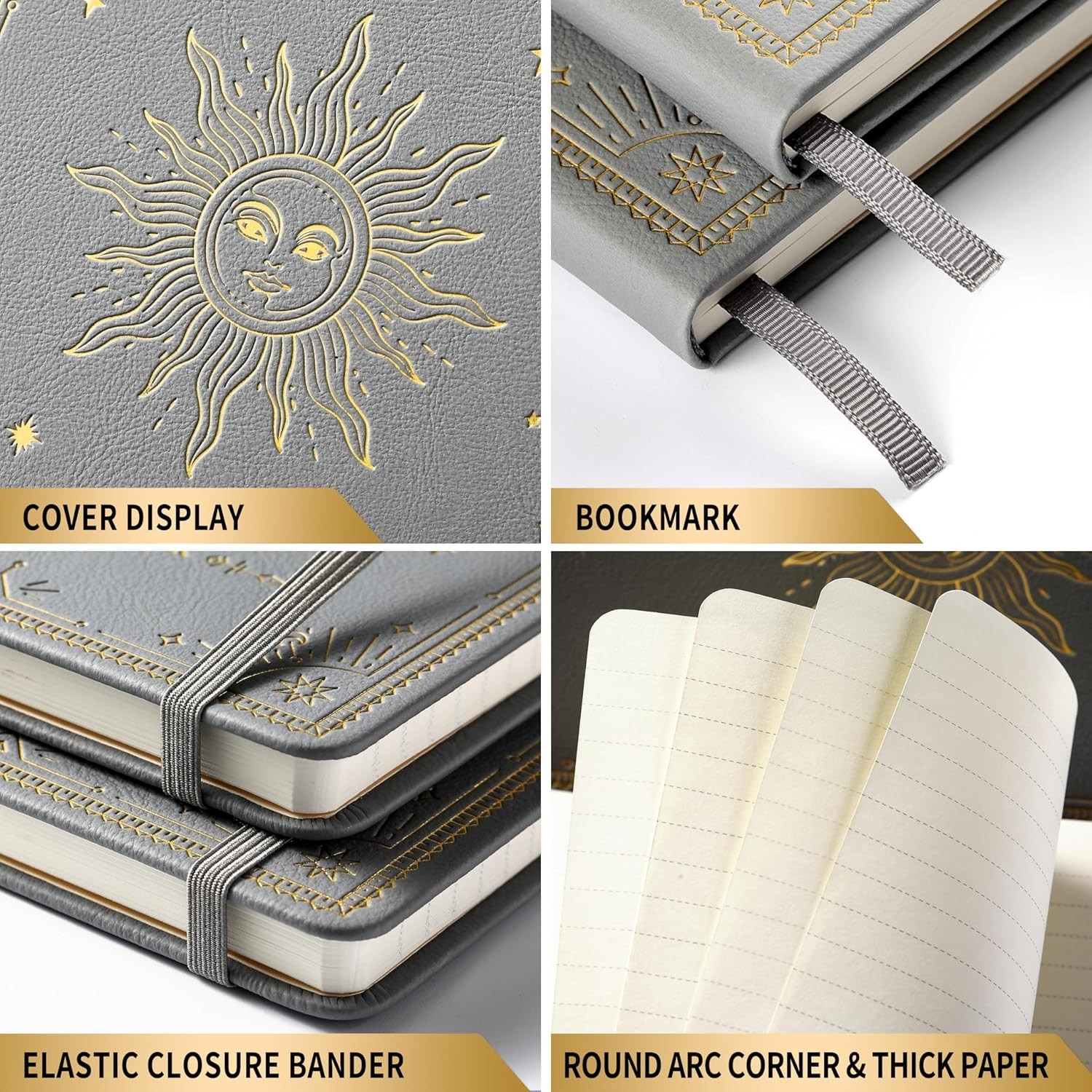 Classic Writing Journal – 144 Pages, Water-Resistant, with Elastic Band & Pocket