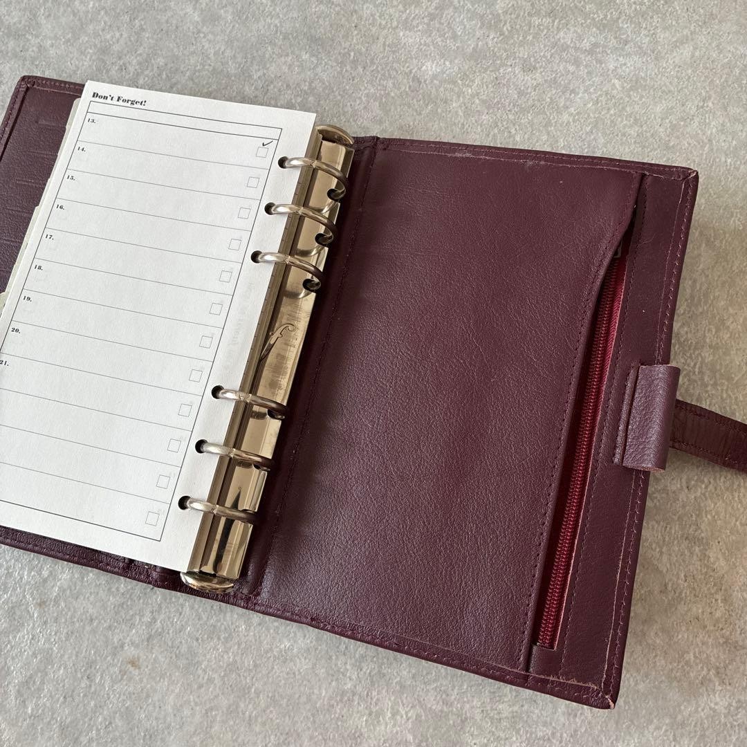 Filofax Vintage Leather Agenda Organizer Planner Cover 185×135mm Unused