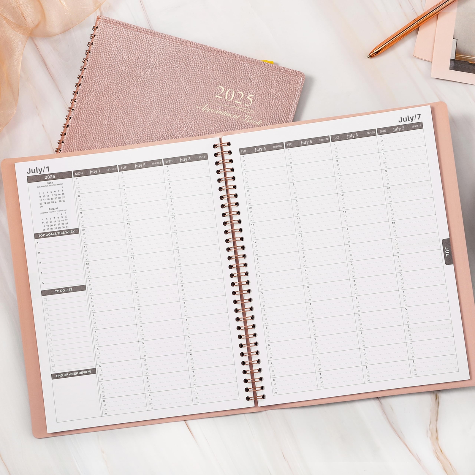 2025 Appointment Book/Planner – Weekly Appointment Book 2025, January 2025