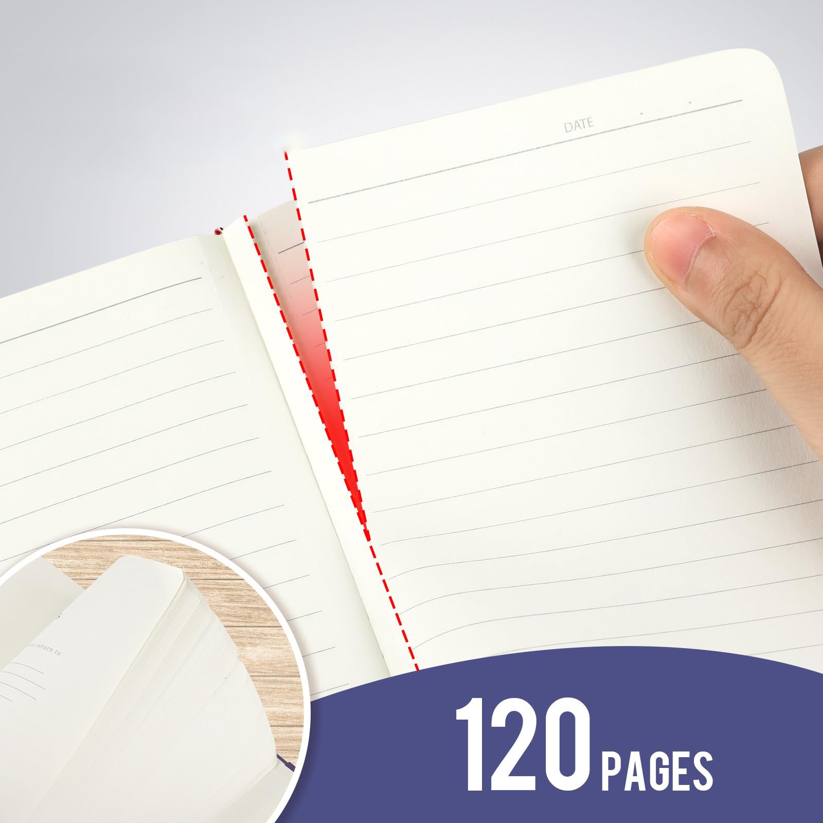 Pocket Notebook Set 3.7×5.7 In, 3 Color A6 Journals, College Ruled