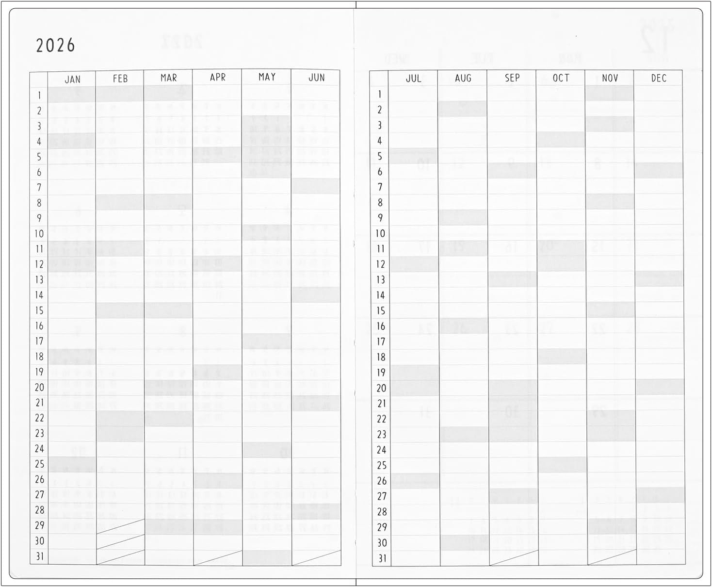 Greetings Life Noritake 2026 Planner, B6 Slim, Monthly, Hard Cover, Vanilla, CD-