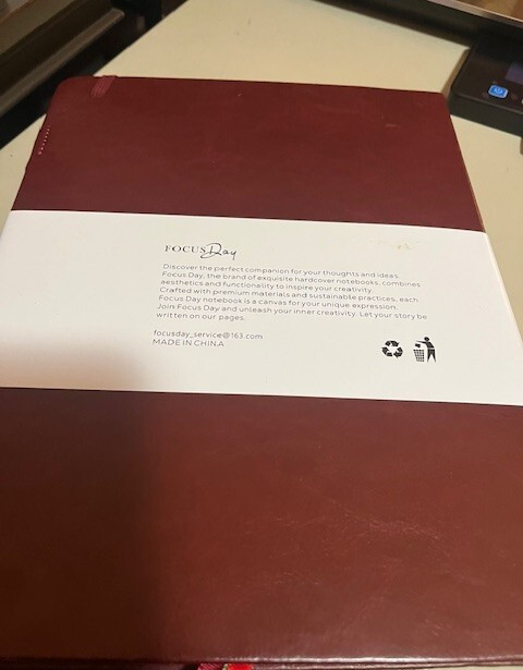 A4 Lined Notebook Hardcover Burgundy100GSM High Quality Paper 8.5 x 11 In 320 Pg