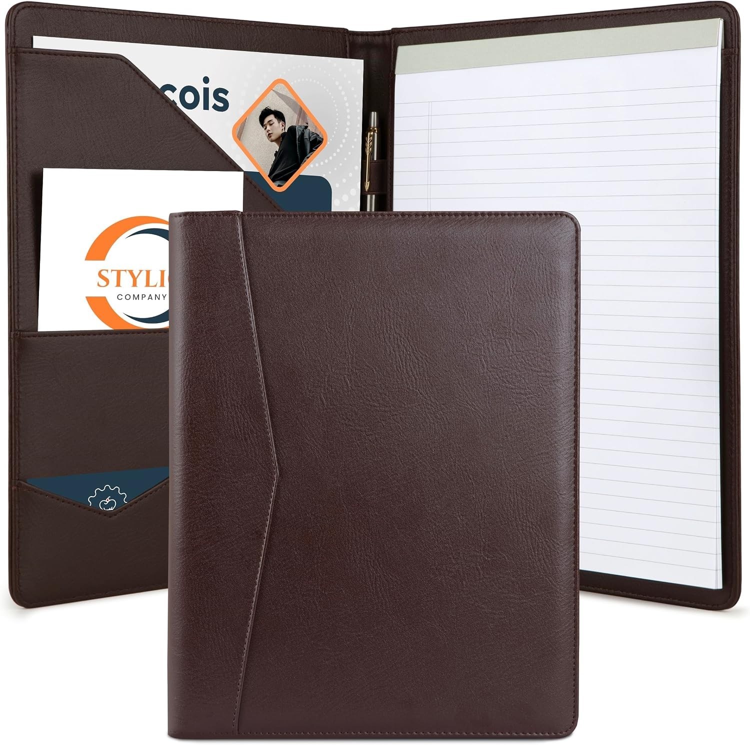 Compact Faux Leather Padfolio – Ideal for Interviews and Business Proposals