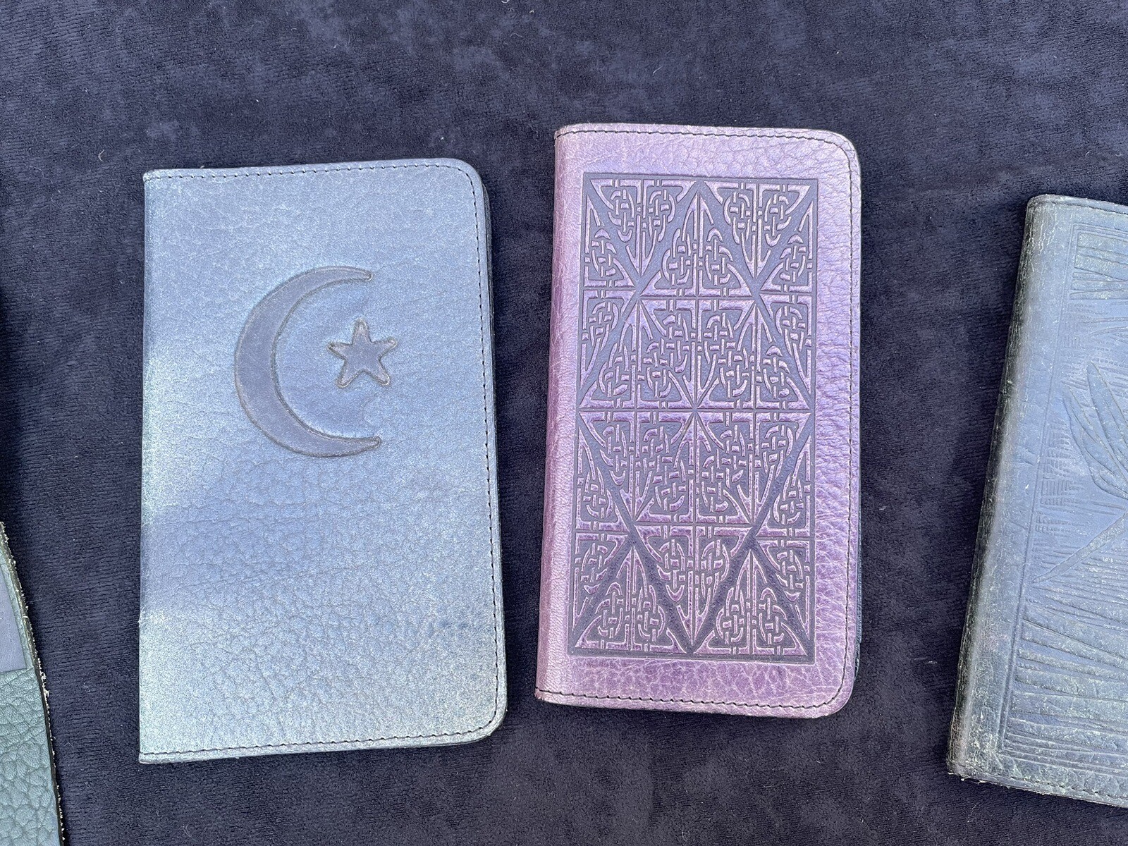 OBERON Design TOOLED Leather WALLET LOT CHECKBOOK SEE PICS