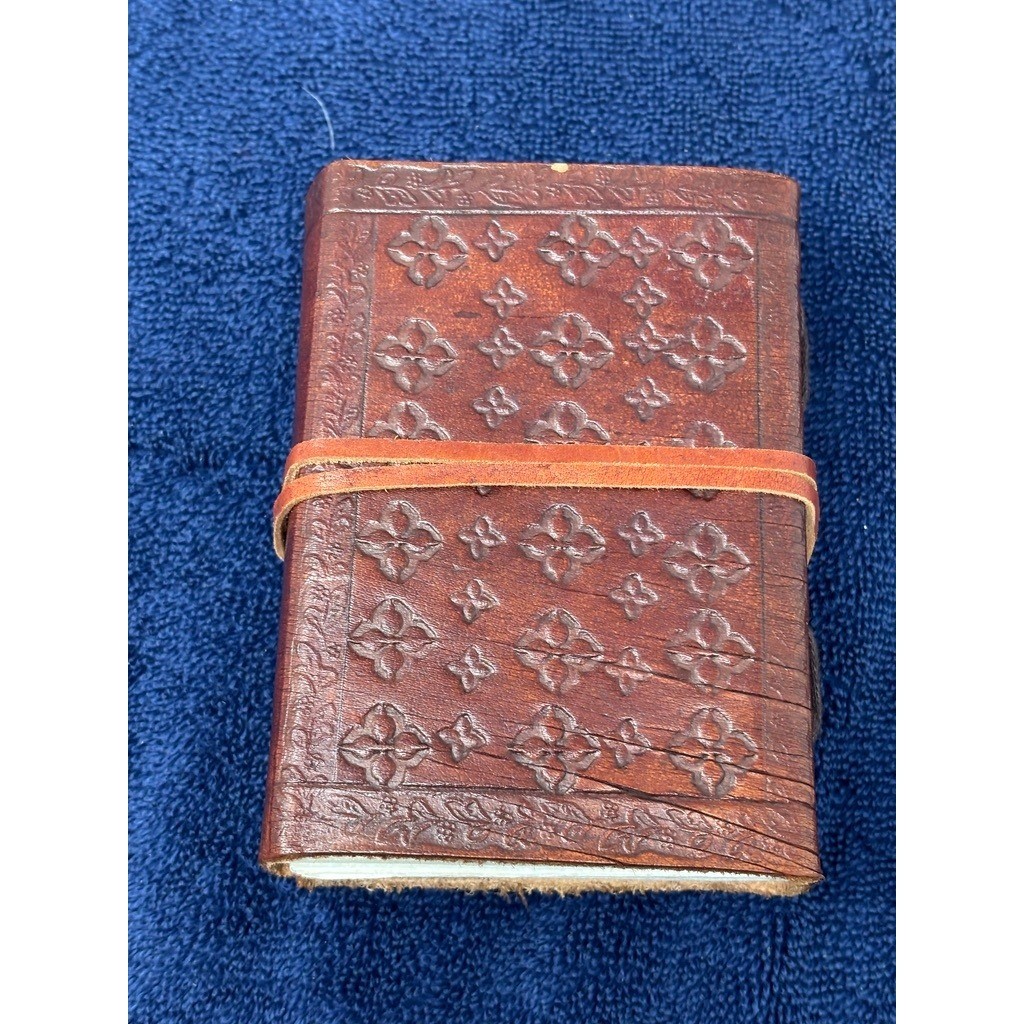 Handmade Leather Journal Notebook Diary Embossed Celtic Design Stone