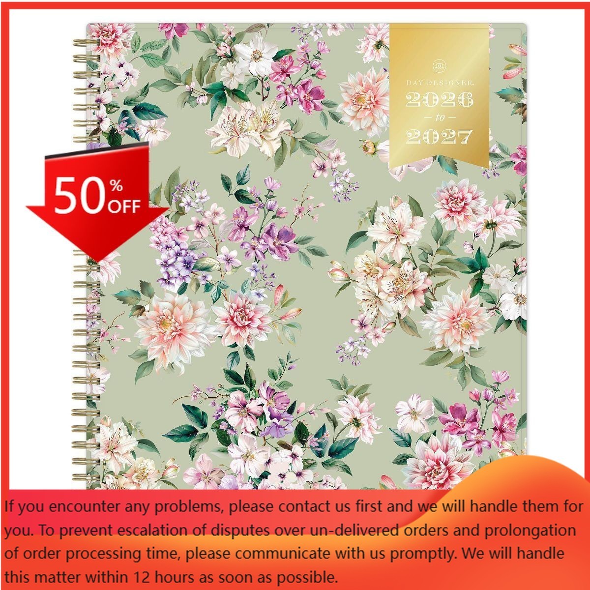 Day Designer 8.5″x11″ 2026-2027 Planner Pemberley Light Sage Weekly/Monthly