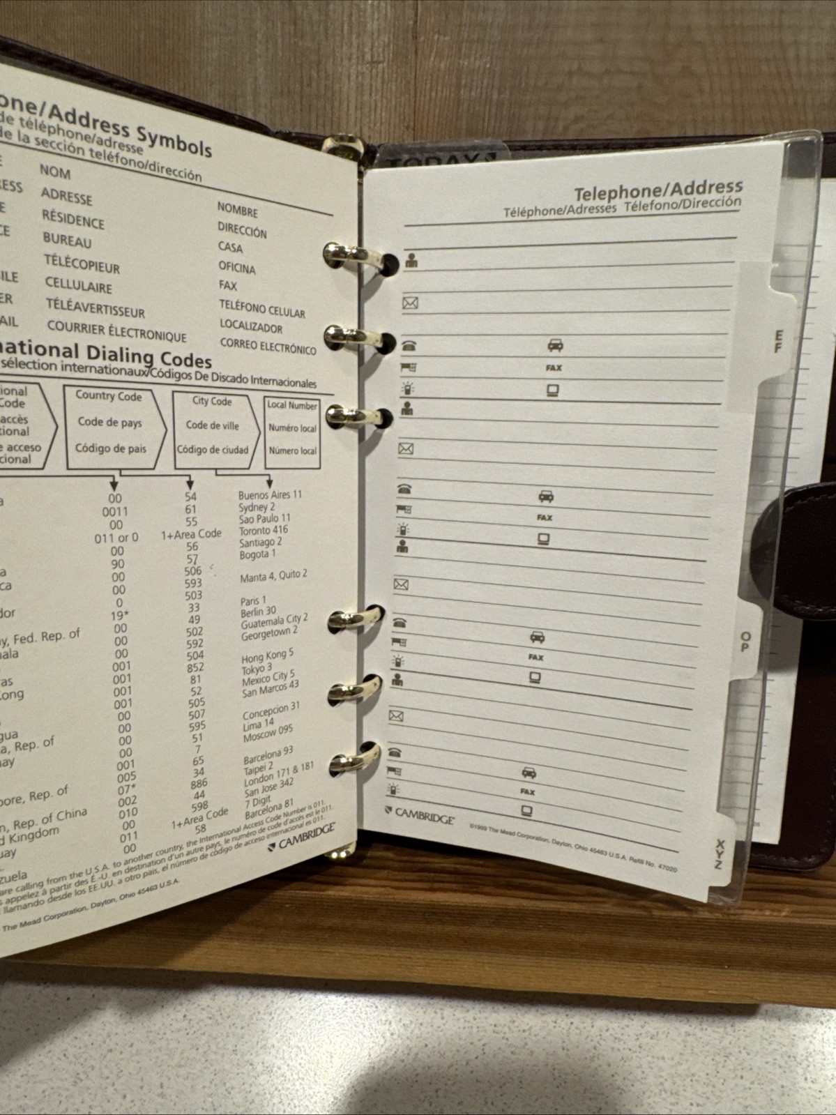 Cambridge Personal Day Planner Burgundy #47104 7.25 x 5.5″ NOS 1994 Vintage 90’s