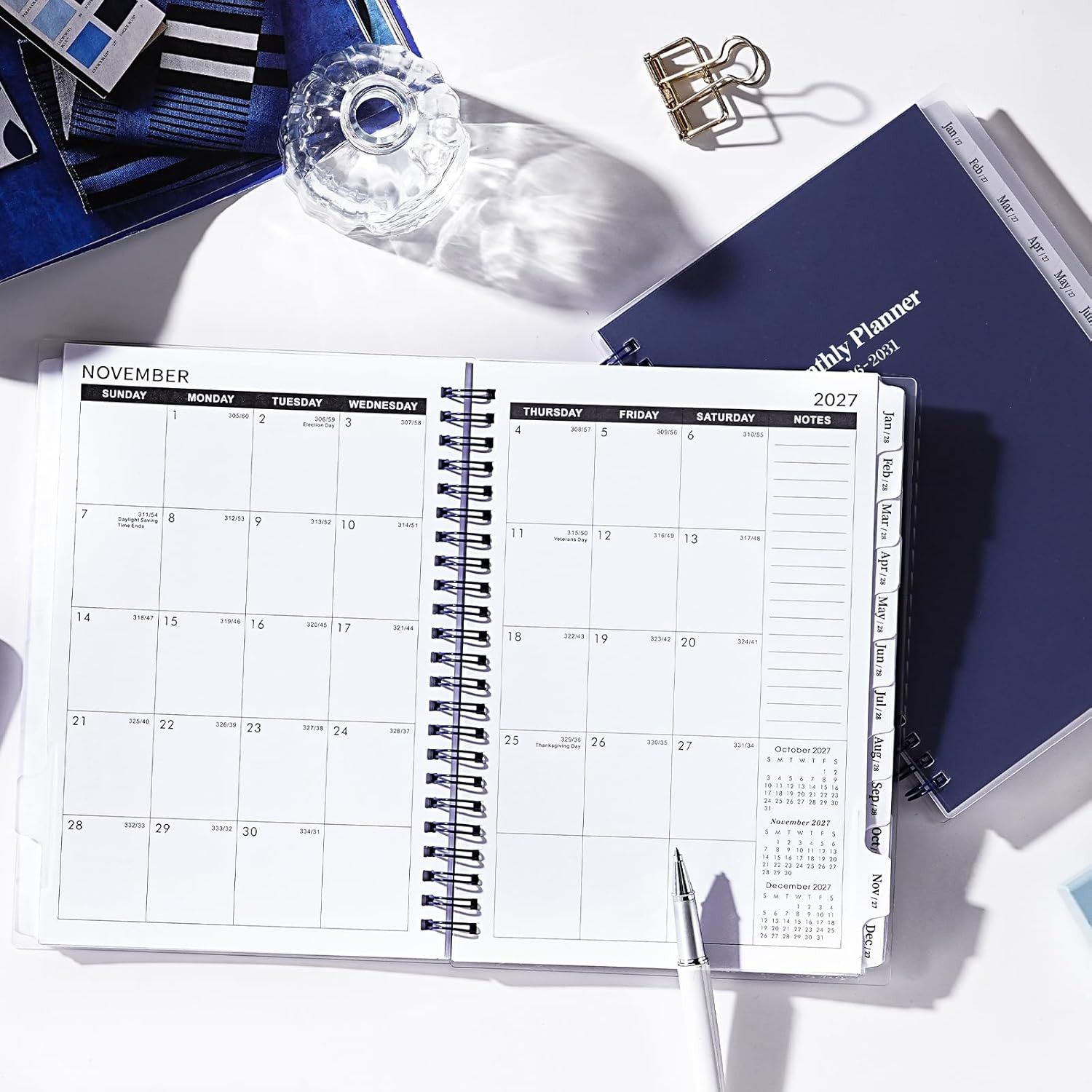 5 Year Planner 2026-2030 Monthly Calendar 6.4×8.5 Tabs Pocket Notes Pages New US