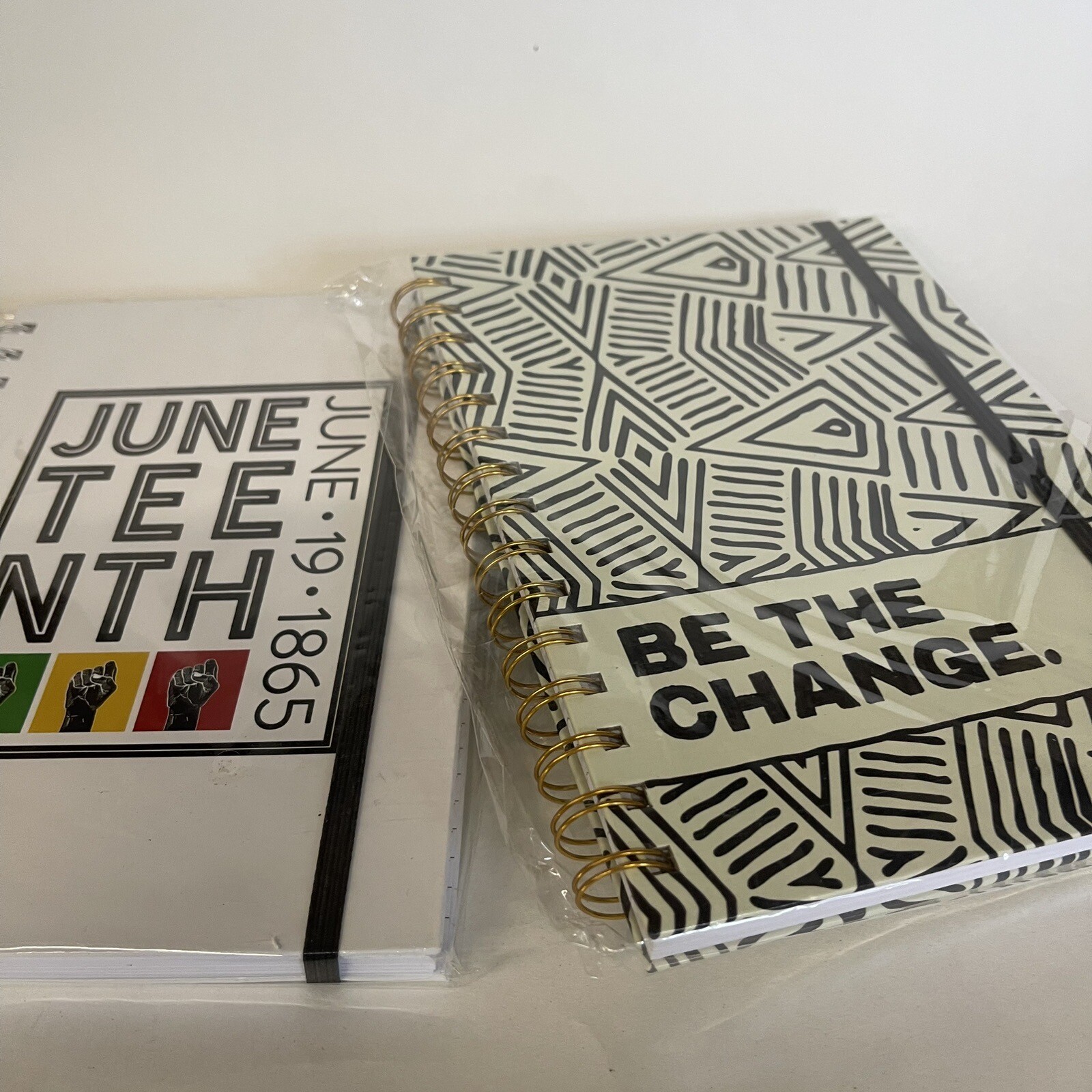 2 Black Lives Matter, 6×8” Notebooks 100 Pages, Abstract patterns White & Black