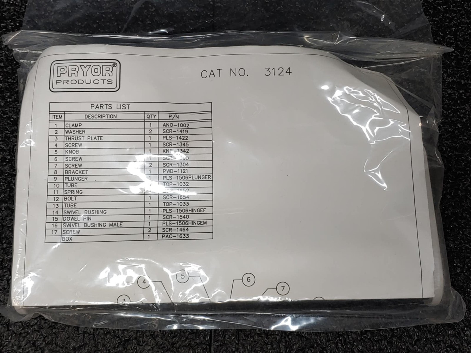 PRYOR 3124 Receiver Unit Cover Holder